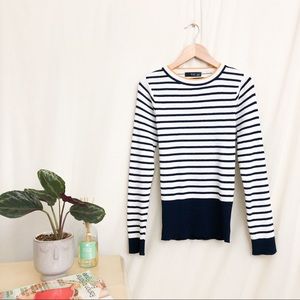 Striped Ribbed Pullover Sweater